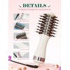 Olaermoso 4-in-1 Travel Hair Dryer Brush Dual Voltage Portable Blow Dryer Brush Styling Tools, and Styler Volumizer, European Hot Air Brush Straightener and Curler