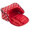 Yeiotsy Travel Makeup Bag Cute, Stylish Polka Dots Cosmetic Bag for Women Hanging Toiletry Bag Organizer (Classic Red)