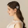 Snowflake Rhinestone Hair Clips Crystal Hairpin Barrette Gold Silver Wedding Bridal Christmas Ornaments Hair Accessories for Women Girls 4 PCS