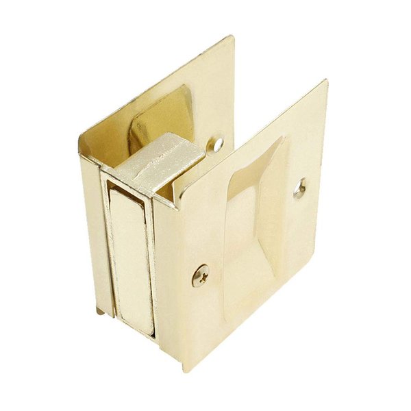 Litepak Pocket Door Pull Privacy Sliding Elegant Easy Install w Screws (1 Pack, Polished Brass)