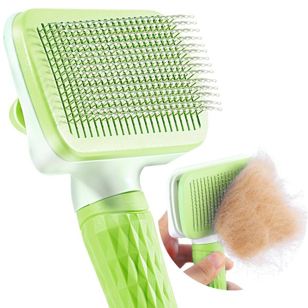 Dog Brush, Cat Brush, Dog Brush for Long and Short Hair, Pet Grooming Brush, Self-cleaning Slicker Brush Remove Pet Hair from Brush with One Button