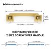 Haidms 10 Pack Gold Drawer Pulls Brushed Gold Cabinet Pulls 3 inch Gold Cabinet Handles Brass Drawer Pulls, Vintage Square Dresser Handles Solid Kitchen Cabinet Handles