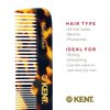 Kent OT TY 4.5" Fine Tooth Comb and Wide Tooth Comb Pocket Comb - Handmade Hair Comb for Men for Hair Combs, Beard Comb and Mustache Comb - Combs for Women and Kids, Saw Cut and Hand Polished