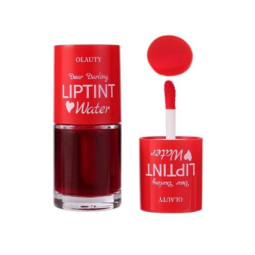 Water Tint Cherry Lip Tint Stain, Vivid Color Lip Stain Long Lasting Waterproof, Korean Lip Gloss Moisturizing Natural, Multi-use Lip and Cheek Tint, Lightweight & Non-sticky Finish Lip Tint (2#)
