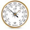 Barometer Weather Station - 5Inch Home Wireless Weather Station Indoor Outdoor Hanging Barometer for Home Wall, Fishing Boat, Baby Room, Office, Stainless Steel Enclose, Acrylic Glass