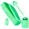 Glow in The Dark Tombstone, Urn, Coffin & Shovel for Wrestling Action Figures