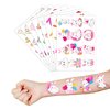 8 Sheets (96PCS) Bunny Tattoo Stickers Themed Birthday Party Supplies Decorations Favors Decor for Kids Girls Boys Gifts Classroom School Prizes Rewards