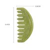 TEONEI Jade Head Comb Massage,Natural Jade Stone Head Therapy Massage Comb,Jade Hair Comb Scalp Massager Comb Scalp Care Massage Tool (3.14X1.57X0.16inch)