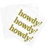 SharkBliss Howdy Cocktail Napkins, 100 Pack Howdy Howdy Howdy Paper Cocktail Napkins for Western Cowgirl Disco Last Rodeo Nashville Bachelorette Bridal Shower Table Decor | 2-Ply, 5x5" (Howdy Gold)