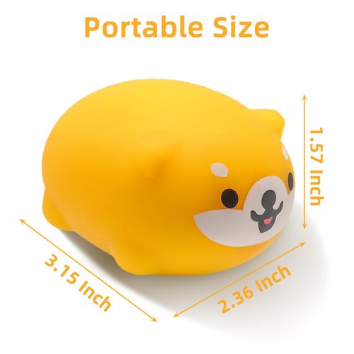 Cute Dog Stress Balls for Kids, Orange Dogs Fidget Toys for Adults，Squishy Toys, Dough Ball Sensory Toys, Kawaii Squishy Animal Squeeze Stress Balls, Fun Party Favors and Gifts for Boys and Girls