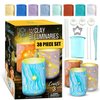 JOiFULi DIY Clay Luminaries Clay Craft Kit Gifts for Kids Girls Boys Teens, Clay Kit for Kids Age 8 9 10 11 12, Fun Activities Arts and Craft for Girls 8-12 Years Old & Up, DIY Crafts Lantern Clay Kit