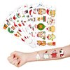 Christmas Temporary Tattoos 10 Sheets 100 PCS Cute Cat Party Decorations Favors Supplies Xmas Cat Theme Birthday Stickers Gifts for Boys Girls Kids Class School Prizes Carnival Christmas