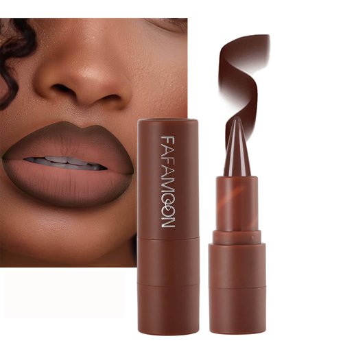 AMY'S DIARY Matte Crayon Lip Liner Lipstick Makeup, Precision Tip Matte Lip Crayon, Longwear Up To 24Hrs,Matt Lip Liner Make Up Smudge-Proof Lip Contour Waterproof for Women (Coffee Bean, Regular)