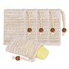 Vtrem Sisal Soap Saver Bag: 5 Pcs Natural Soap Bag Bar Soap Pouch for Shower Exfoliating Soft Mesh Net Soap Saver Pouch with Drawstring for Foaming and Drying