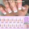 Lifextol 240pc French Tip Press on Nails Short Fake Nails with Glue and Adhesive Tab, False Acrylic Nails Press on Nails Square Nail Tips Artificial Glue on Nails Press ons Fingernail Stick on Nails