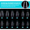 HIOTIOL Medium Coffin Nail Tips, 552Pcs Soft Gel Full Cover Nail Tips for Soak off Nail Extensions, Half Matte Clear False Gel Nail Tips for Nail Salons and DIY Nail Art, 12 Sizes