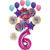 Poppy World Tour 6th Birthday Party Supplies Trolls 15pc Balloon Bouquet Decorations