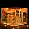 Flever Dollhouse Miniature DIY House Kit Creative Room with Furniture for Romantic Valentine's Gift (Happiness ice Cream Shop)