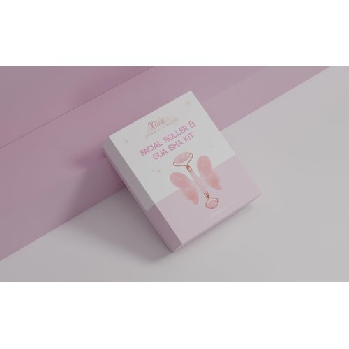 Pink Butterfly Facial Roller and Gua Sha Tool Set – Complete Gua Sha Facial Tool Kit with Pink Roller and Face Massager for Women – Butterfly Guasha Face Tool for Lifting – Facial Roller Guasha Set