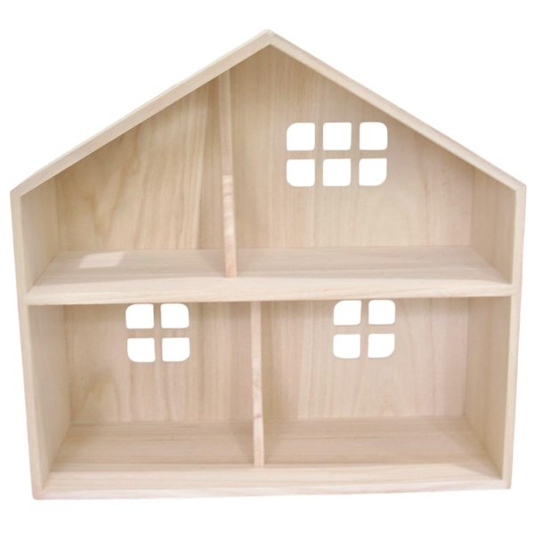 My Felt Story, Mini Wooden Dollhouse for Peg Dolls.
