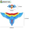 IROLEHOME Bird-Costume-Parrot-Wings for Kids with Bird Headbands, Boys Girls Eagle Dress-up Cape Halloween Party Favors Gifts