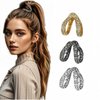 FRDTLUTHW Small Claw Clips for Women Ponytail Rhinestone Metal Hair Clip Set, 1.35 Inches, 3 Pcs, Gold/Silver/Black