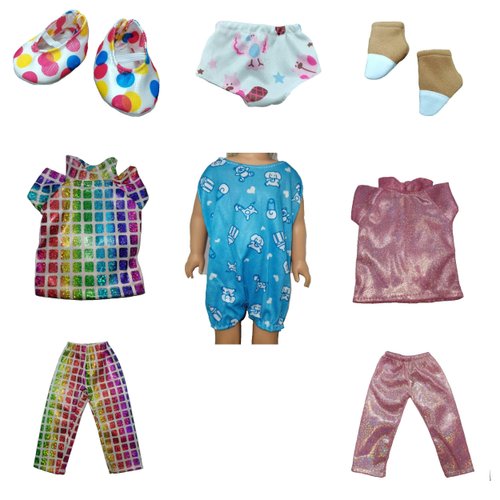 Xunwa Doll Clothes Accessories for 14.5 Inch American Dolls Girl Wellie,Clothing Leggings Outfits Pjs Shoes Socks Underwear Accessory (Pants)