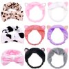 Coolbee 9 Pack Facial Bow Hair Band Cat Ear Hairband Bowknot Makeup Hairbands Beauty Spa Headbands for Women Girls Running Sport Washing Face Shower Spa Mask
