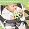 Baby Teething Toy with A Toy Strap for Babies 0-6 6-12 Months, Food-Grade Silicone Teething Mitten, Easy to Hold Hollow Design, Anti Dropping Wrist Hand Teethers, Baby Chew Toys for Sucking Needs