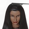 Headwinn Mannequin Head with Hair 26"-28" Synthetic Fiber Hair Styling Training Head Manikin Cosmetology Doll Head for Wigs Free Clamp Stand (Yaki Black)