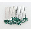 Faship Green Crystal Floral Hair Comb