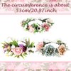 3 Pcs Flower Crown Adjustable Flower Headband Boho Floral Crown Floral Headpiece for Women Garland Hair Wreath with Ribbon Wedding Party Accessories for Renaissance Festival Photos, 3 Styles