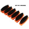 GreatNeck 19025 Nail Brush, 6 Pack Nail and Hand Scrub Brush Set, Stiff Bristles, Comfortable Scrubber Grip
