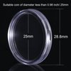 100 Pcs 25 mm Coin Holder Capsules Clear Round Plastic Coin Container Case for Coin Collection Supplies