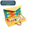 36 PCS Wooden Sorting Stacking Rocks Stones,Sensory Toddler Toys Montessori Toys, Building Blocks Game for Kids 3 4 5 6 7 Years Boy and Girl Birthday Gifts for Kids with Alphabets and Numbers