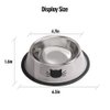 Cat Bowls for Food and Water,2PCS Rapsrk Non-Slip Stainless Steel Small 8 Oz Pet Bowl with Removable Rubber Base Dog Bowl,Stackable Puppy Dishes with Cute Cat Painted
