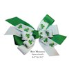 WD2U Girls 4.5" Layered St Patricks Shamrock Hair Bow Alligator Clip