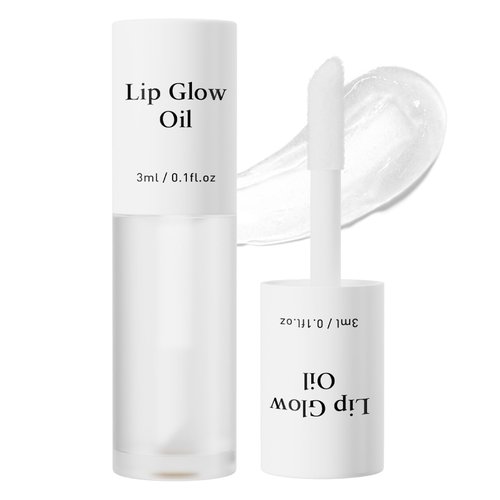 Hydrating Lip Glow Oil,Moisturizing Lip Plumper Gloss,Plumping Lip Gloss,Lip Oil,Lip Balm for Lip Care and Dry Lips, Non-Sticky Long-Lasting Shiny Fruit Flavor Lip Stain, 0.10 Fl Oz (07#Coconut)