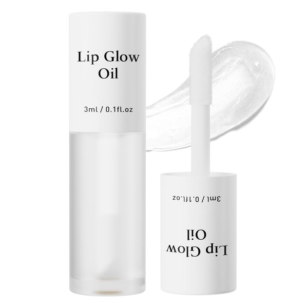 Hydrating Lip Glow Oil,Moisturizing Lip Plumper Gloss,Plumping Lip Gloss,Lip Oil,Lip Balm for Lip Care and Dry Lips, Non-Sticky Long-Lasting Shiny Fruit Flavor Lip Stain, 0.10 Fl Oz (07#Coconut)