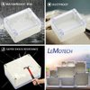 LeMotech ABS Plastic Junction Box, Dustproof Waterproof IP65 Electrical Box - Universal Project Enclosure Grey, with PC Transparent/Clear Cover 4.53 x 3.54 x 2.16 inch (115 x 90 x 55 mm)