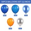 50PCS Blue and Orange Balloons,12 inch Blue and Orange Balloon Arch Kit Party Decorations,Suitable for Birthday Baby Shower Graduation Engagement Party Decorations