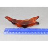 Brown leaf barrette curved hair clip leaves 4.5 inches long stamped textured plastic