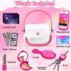 GJZZ Play Purse for Little Girls Toys - Toddler Purse Set Pretend Play Makeup Toys for 3 4 5 6 7 Year Old Girls, Kids Toy Purse Birthday Gifts for Girls Ages 3-5 4-5 6-8 Years Old