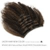 Lacer Hair Short Length Clips in Hair Extensions Afro Kinky Curly Human Hair Extensions for Black Women Piano Natural Black Mixed with Dark Brown 4B 4C Hair 120g Double Weft P#1B/4 AC 10 Inch