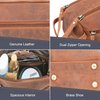 RUSTIC TOWN Leather Toiletry Bag for Men - Hygiene Organizer Travel Dopp Kit