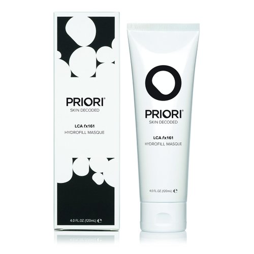 PRIORI Skincare Hydrofill Face Mask for Intense Hydration, AHA Lactic Acid, Caffeine, Vitamin C, E, A, Fragrance Free Skincare Treatment Dermatologist Tested, Overnight Sleeping Facial 4 fl oz