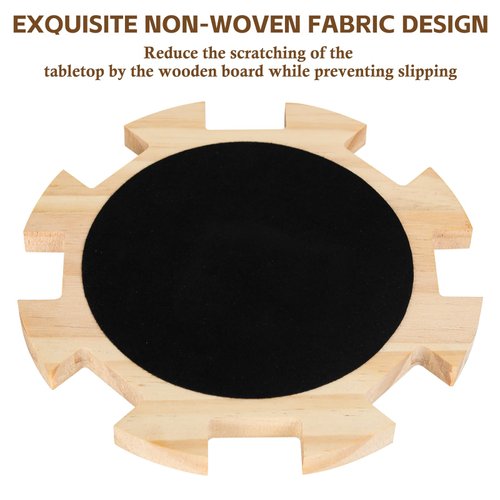 NVAAV Mexican Train Dominoes Wooden Hub (8 Player)- Premium Pine with Felted Bottom, Durable Game Centerpiece, Ideal Board Game Accessory