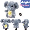 Hopearl Talking Elephant Repeats What You Say Light up Nodding Electric Speaking Interactive Animated Toy with USB Charger Gifts for Toddlers, 7''