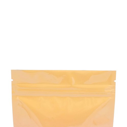 QQ Studio Pack of 100 Double-Sided Two-Tone Ombre Color Gradient Silver Resealable Bags w/Tear Notches for Beauty Scrub Products (2.8" x 3.9", Ombre Orange)