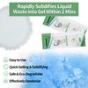 15 Pack Poo Absorbent for Portable Toilet, Camping Toilet Chemicals, Eco Degradable Absorbent Gel Liquid Waste Gelling and Deodorizing Absorbent Emergency Toilet Waste Treatment
